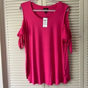 JM Collection NWT Ladies Size Large Sleeveless Top in Berry Sorbet Pink